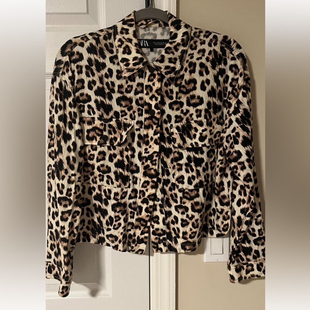 Zara Leopard Print Shirt